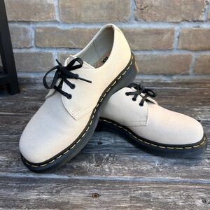Dr. Martens 1461 Canvas Oxford shoe Natural Cotton Canvass Beige Off White EU 39